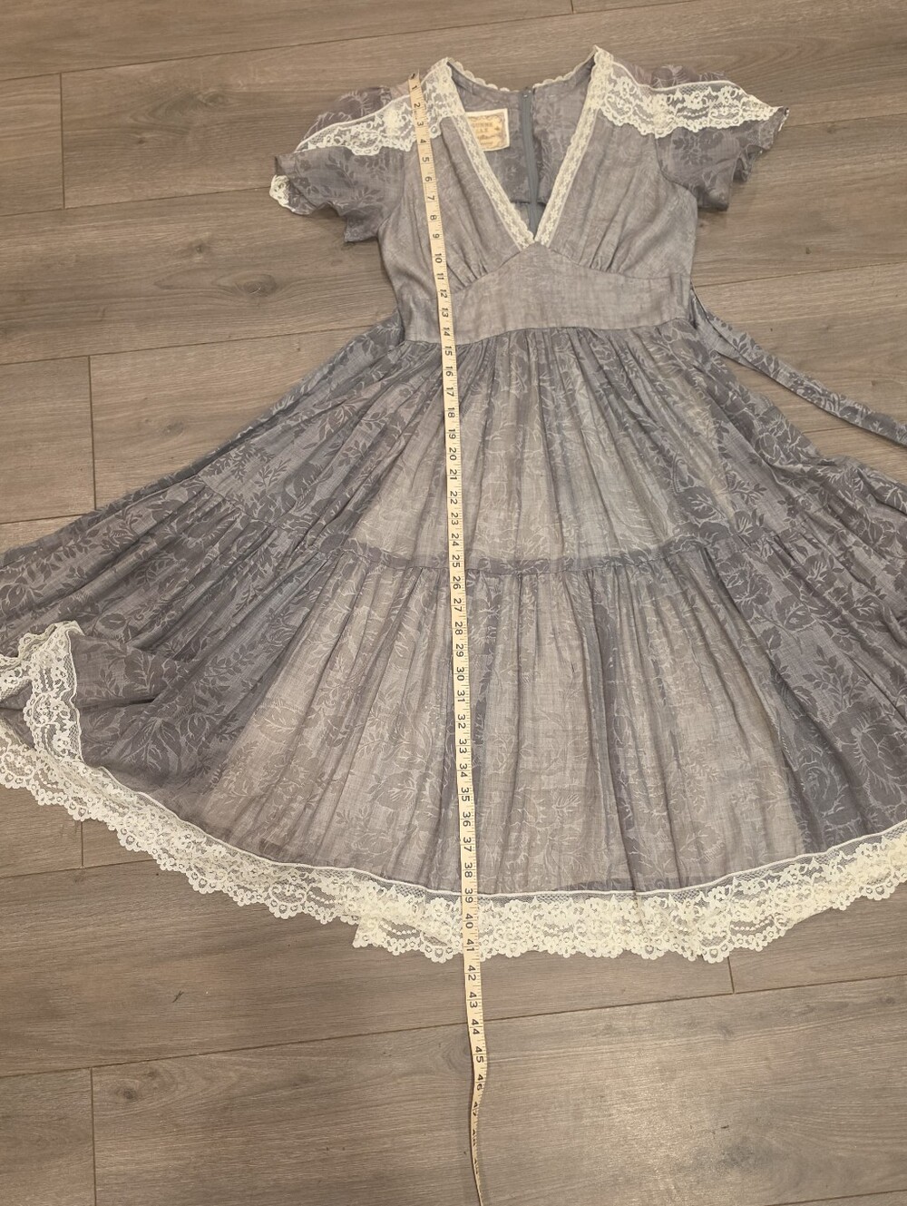 GUNNE SAX lace Trim Floral Midi Dress - Picture 11 of 11